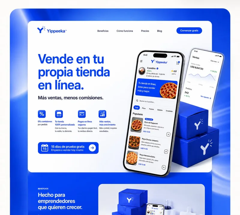 Yippeeka Online ordering and sales platform for businesses.